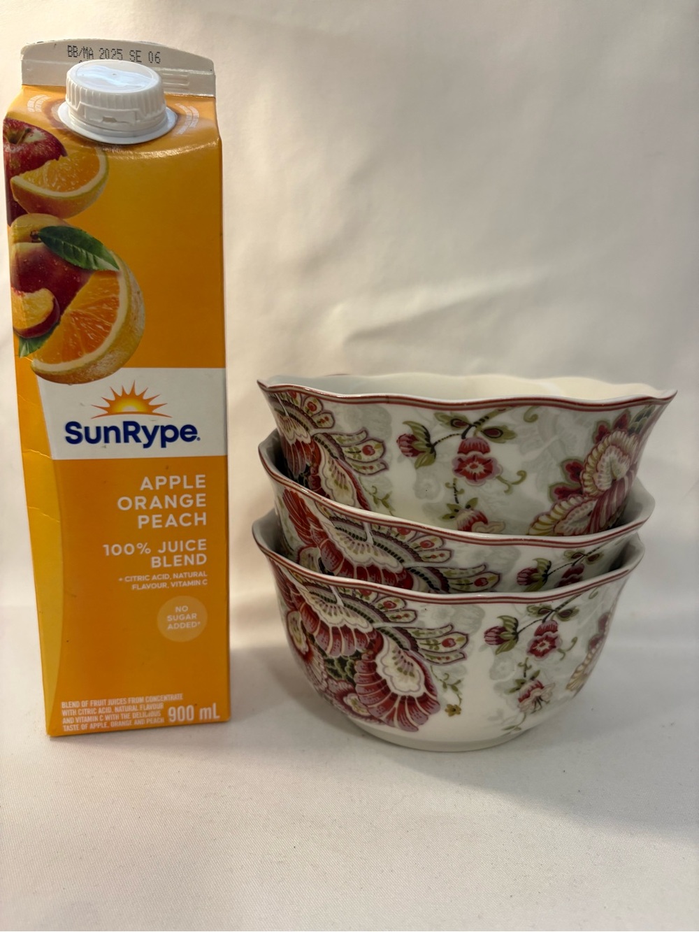 Set of 3- 222 Fifth Gabriella cream, small cereal, or fruit bowls